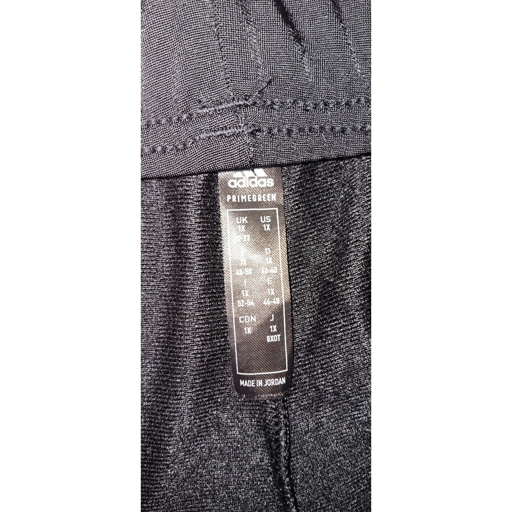 Adidas Primegreen 3 Stripe Tapered Jogger Track Pants 1X Black White Athleisure - Picture 2 of 12